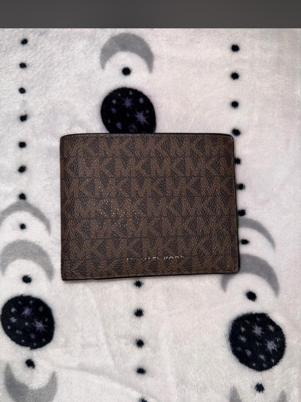 Michael Kors Brown Logo-Print Men’s Card & Bill Holder